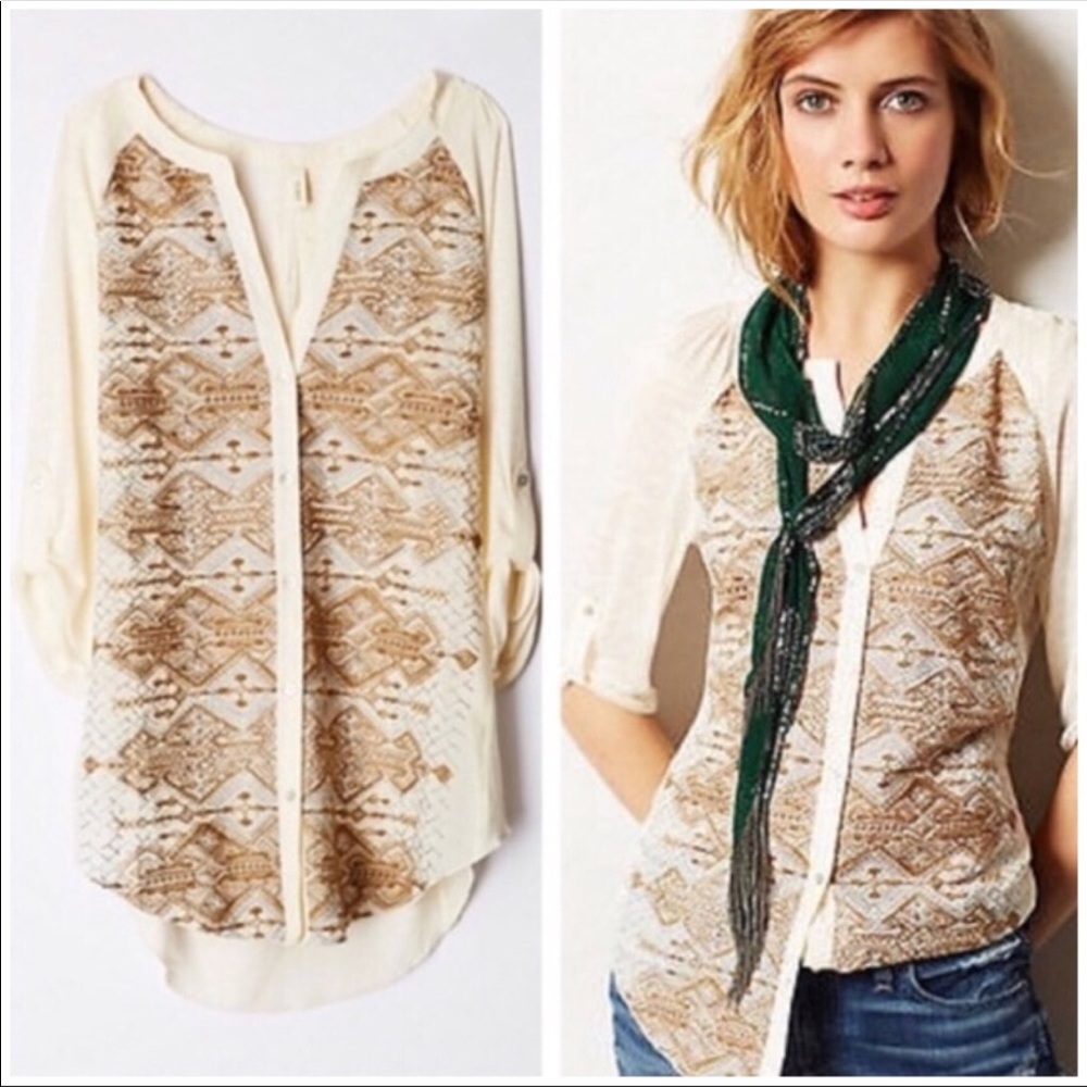 Tiny Thierry embroidered Anthropologie top - MOVING SALE!!!